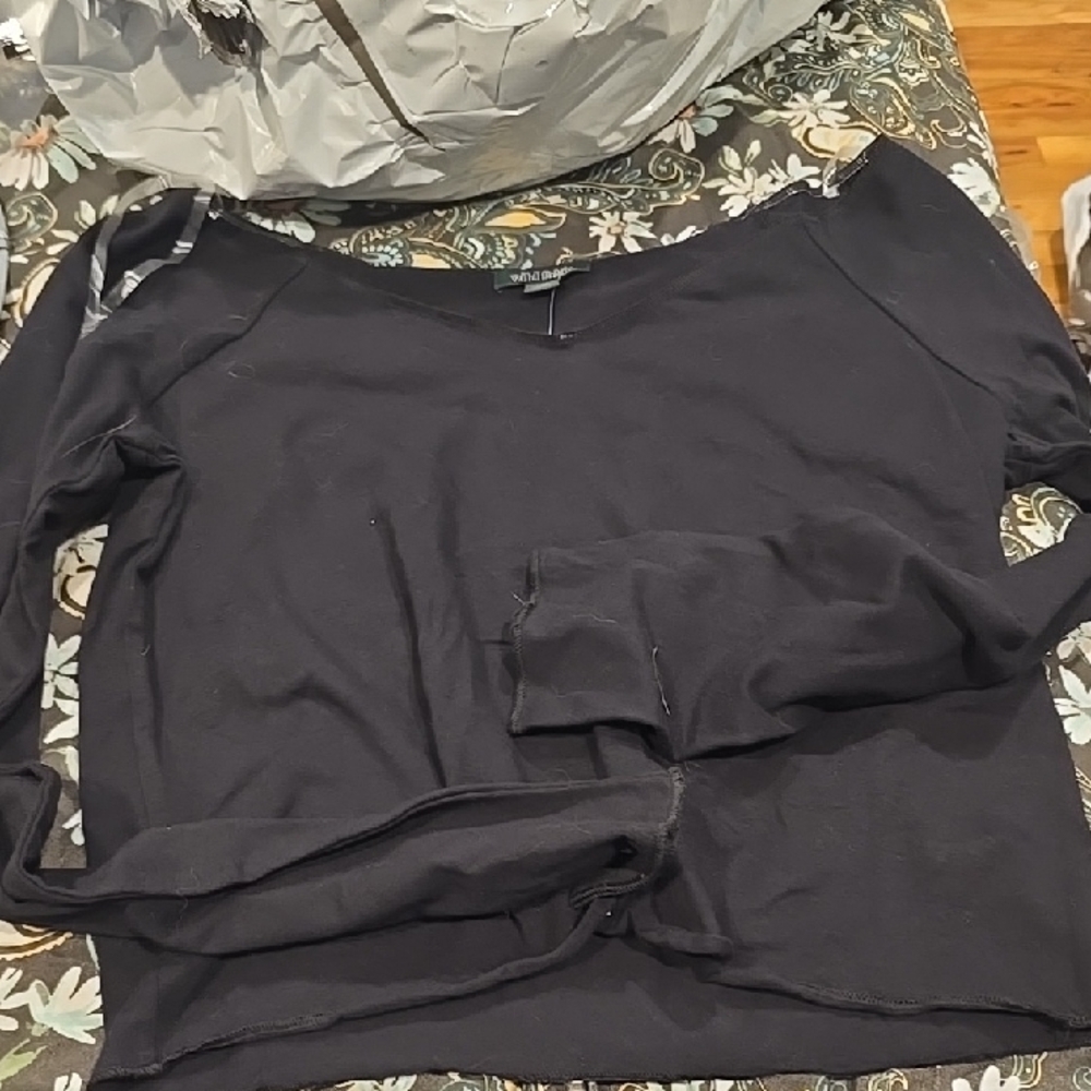 ❤️10/$10 New Women's Black Long Sleeve Top Cropped